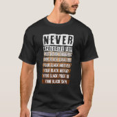 Never Apologize Black History Month BLM Melanin Pr T-shirt (Voorkant)