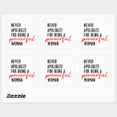 Never Apologize For Being A Powerful Woman Sticker (Vel)