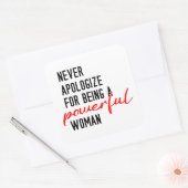 Never Apologize For Being A Powerful Woman Sticker (Envelop)