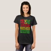 Never Apologize Your Black History Month African A T-shirt (Voorkant volledig)