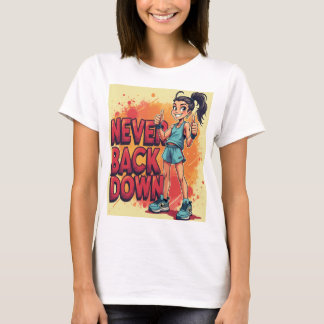 Never Back Down - Vet en Motivatie T-shirt