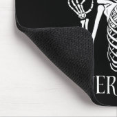 Never Better Construction Funny Skeleton Halloween Muismat (Hoek)