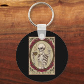 Never Better Funny Skull Halloween voor mannen Sleutelhanger (Voorkant)