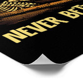 Never Better Skeleton Coffin Funny Skull Halloween Poster (Hoek)