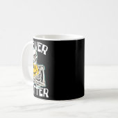 Never Better Skeleton Fun Skull Halloween Kostuum Koffiemok (Voorkant links)