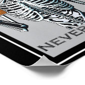Never Better Skeleton Fun Skull Halloween voor vro Poster (Hoek)