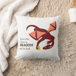 Never come between a dragon and his book kussen