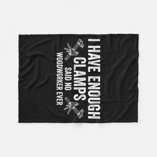 Never Enough Clamps Funny Joinery Woodworking Men  Fleece Deken (Voorkant (Horizontaal))