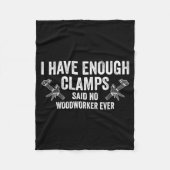 Never Enough Clamps Funny Joinery Woodworking Men  Fleece Deken (Voorkant)