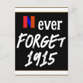 Never Forget 1915 Postcard Briefkaart (Voorkant)