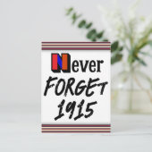 Never Forget 1915 Postcard Briefkaart (Staand voorkant)