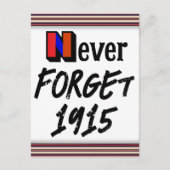 Never Forget 1915 Postcard Briefkaart (Voorkant)