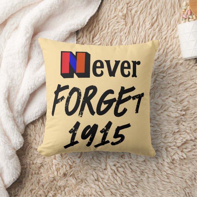 Never Forget 1915 Throw Pillow Kussen (Deken)