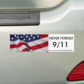 NEVER FORGET 9/11 bumpersticker (Op auto)