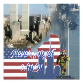Never Forget 9/11 Tribute Foto Afdruk (Voorkant)
