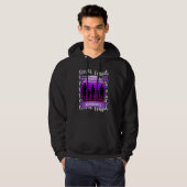 Never Forget Alzheimer's Awareness Retro Purple Fa Hoodie (Voorkant volledig)