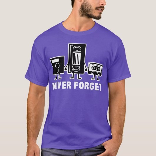 Never Forget Cassetteape gift T-shirt (Voorkant)
