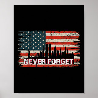 Never forget day memorial 21th verjaardag patriot poster