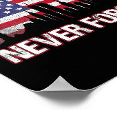 Never forget day memorial 21th verjaardag patriot poster (Hoek)