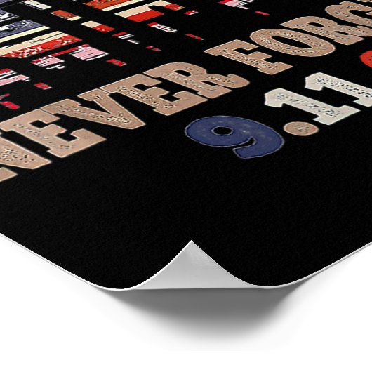 Never forget day memorial 21th verjaardag patriot poster (Hoek)