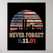 Never forget day memorial 21th verjaardag patriot poster (Voorkant)