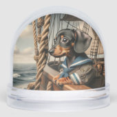 Never Forget Me Dachshund Sneeuwbol (Voorkant)
