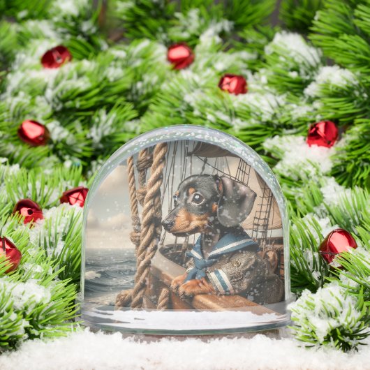 Never Forget Me Dachshund Sneeuwbol (Kerstmis)