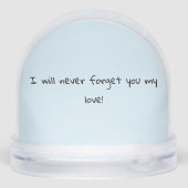 Never Forget Me Dachshund Sneeuwbol (Achterkant)