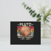 Never Forget Pluto Retro Space Science Briefkaart (Staand voorkant)