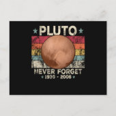 Never Forget Pluto Retro Space Science Briefkaart (Voorkant)