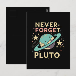 Never Forget Pluto Space Science Briefkaart