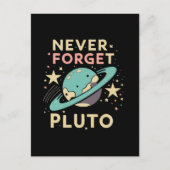 Never Forget Pluto Space Science Briefkaart (Voorkant)