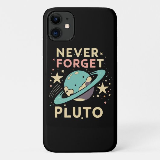 Never Forget Pluto Space Science Case-Mate iPhone Case (Achterkant)