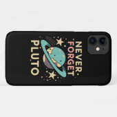 Never Forget Pluto Space Science Case-Mate iPhone Case (Achterkant (horizontaal))