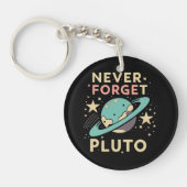 Never Forget Pluto Space Science Sleutelhanger (Voorkant)