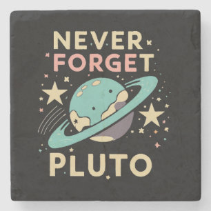 Never Forget Pluto Space Science Stenen Onderzetter