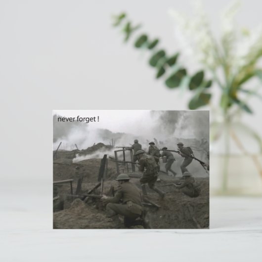 Never Forget Rememberance Day Postcard Briefkaart (Staand voorkant)