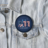 Never forget September 11 Button (In situ)