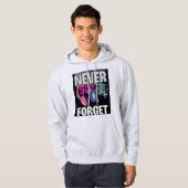 Never Forget the 90s Retro Art Print Hoodie (Voorkant volledig)