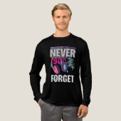 Never Forget the 90s Retro Art Print Tri-Blend Shirt (Voorkant)
