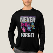 Never Forget the 90s Retro Art Print Tri-Blend Shirt (Voorkant volledig)