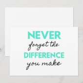 Never Forget The Difference You Make 2 Feestdagenkaart (Voorkant / Achterkant)