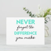 Never Forget The Difference You Make 2 Feestdagenkaart (Staand voorkant)