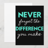 Never Forget The Difference You Make Bedankkaart (Voorkant / Achterkant)