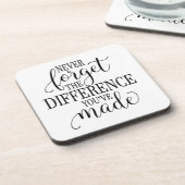 Never Forget the Difference You’ve Made Bier Onderzetter (Linkerzijde)