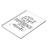 Never Forget the Difference You’ve Made Notitieboek (Linkerzijde)