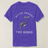 Never Forget The Dodo Bird Skeleton Dronte Flightl T-shirt (Design voorkant)