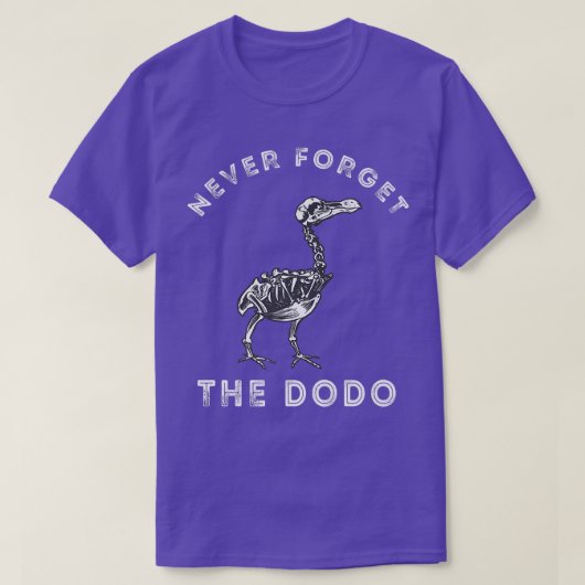 Never Forget The Dodo Bird Skeleton Dronte Flightl T-shirt (Design voorkant)