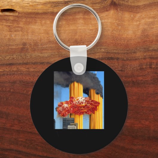 Never Forgetti Funny Spaghetti Meme  Sleutelhanger (Voorkant)