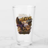 Never Give Up Eagle – Powerful Glas (Achterkant)